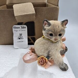 Vtg Country Artists Kitten Tales Magic Of Dance Ca02224 Figurine Ballet Cat New